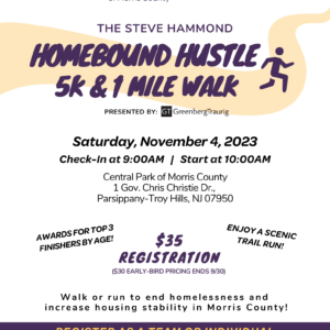 Family Promise of Morris County Presents the Homebound Hustle 5K & 1 Mile Walk