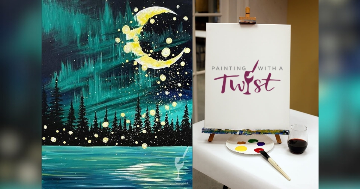 Firefly Moon Painting with a Twist