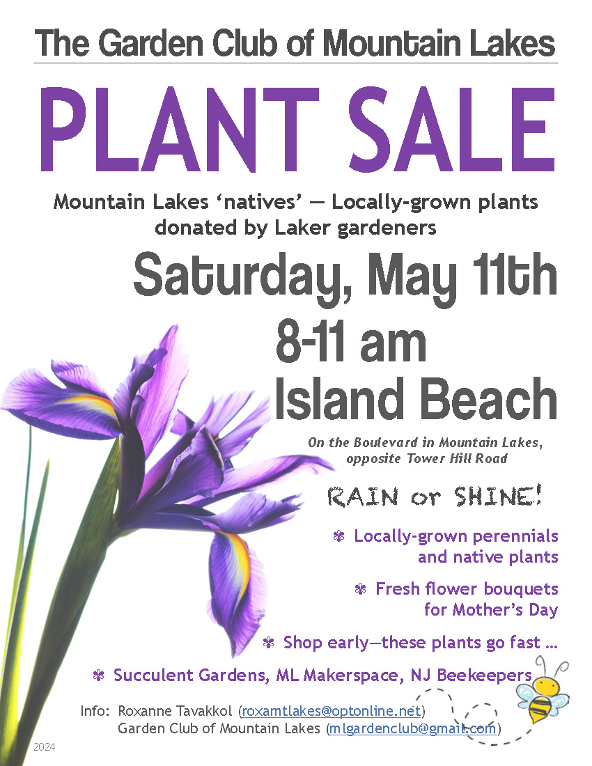 Garden Club of Mountain Lakes Plant Sale Flyer