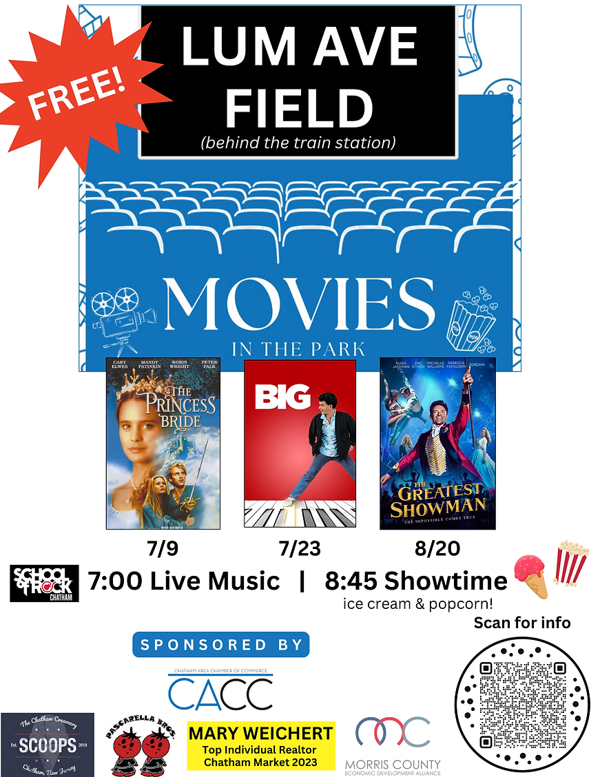 Movies in the Park Lum Field flyer