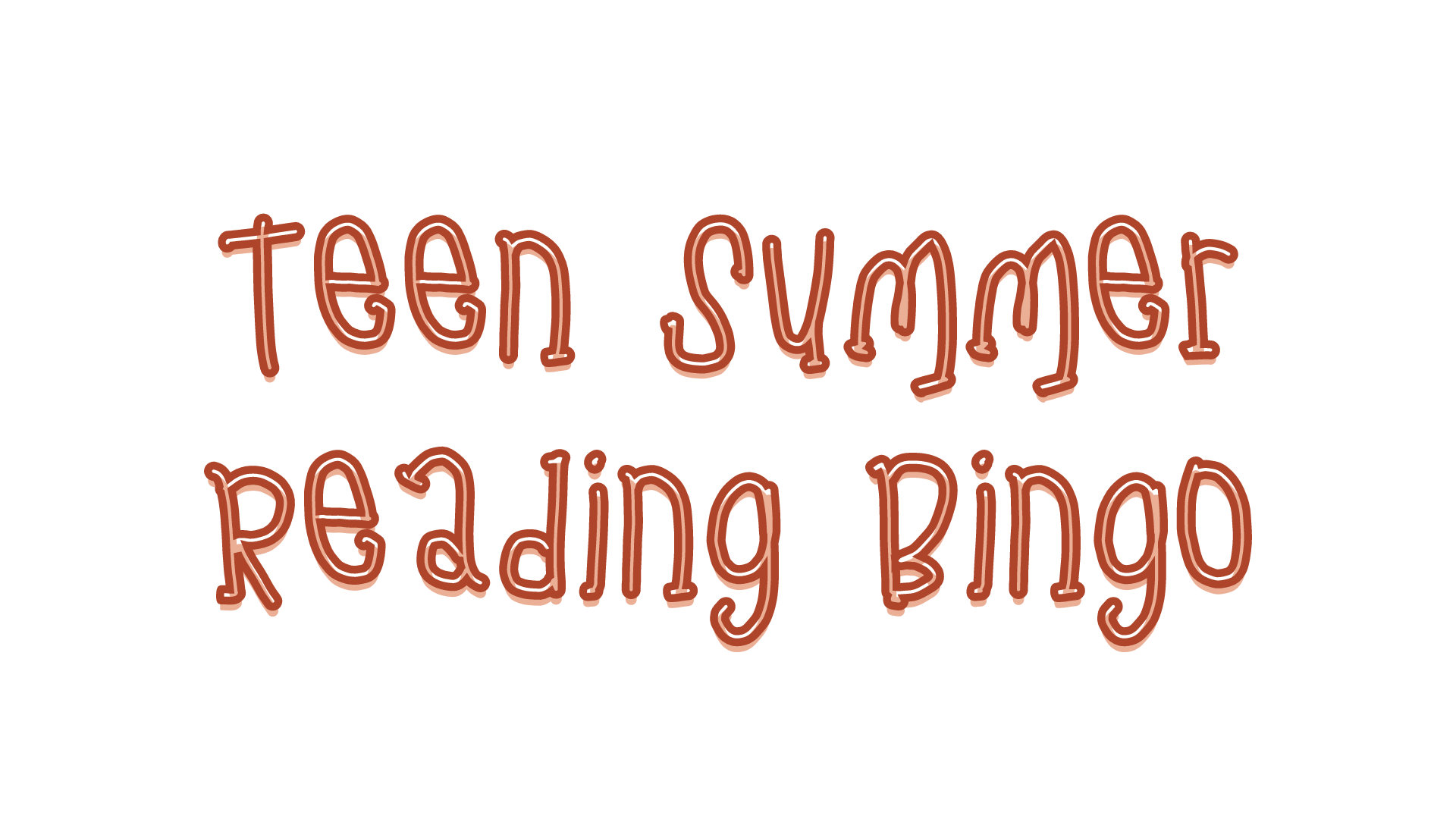 Teen Summer Reading Bingo