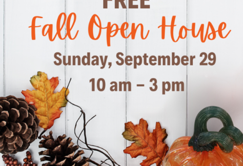 Morris County School of Glass Free Fall Open House flyer