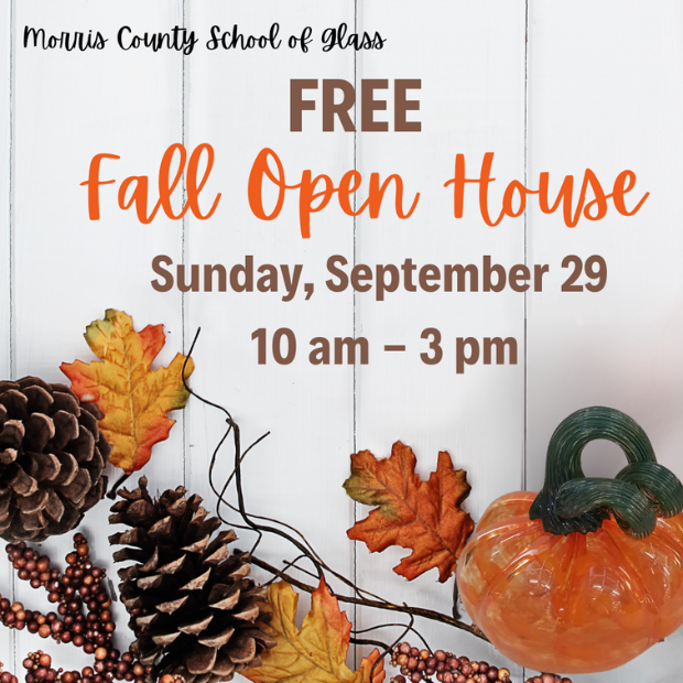 Morris County School of Glass Free Fall Open House flyer