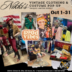 Nikki's Vintage Clothing Costume Pop Up Event at Factory Records flyer