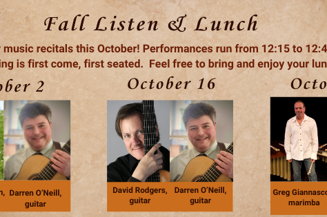 Fall Lunchtime Concert Series flyer