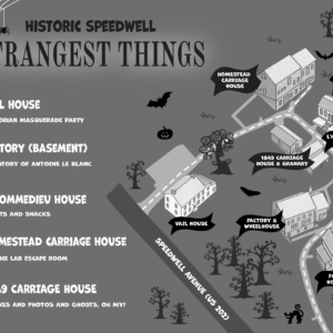 Historic Speedwell Strangest Things Halloween events flyer