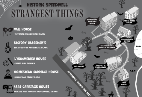 Historic Speedwell Strangest Things Halloween events flyer