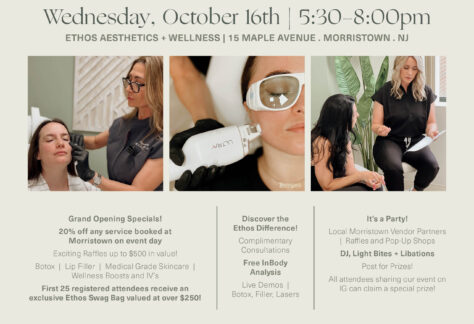 Ethos Morristown Grand Opening flyer