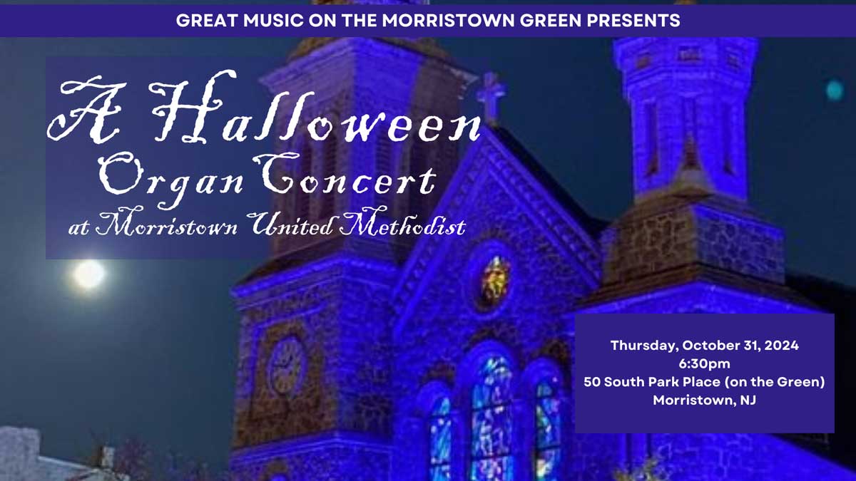 Halloween Organ Concert at Morristown United Methodist Church flyer