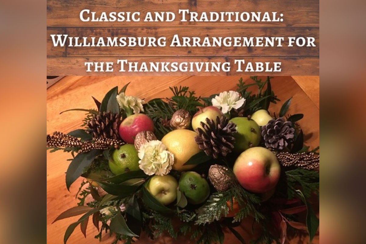 Williamsburg Arrangement for the Thanksgiving Table graphic