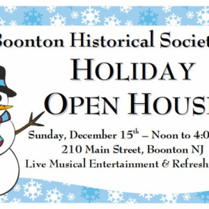 Boonton Museum - Holiday Open House! Flyer