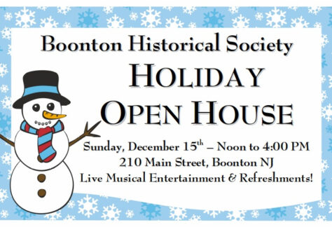 Boonton Museum - Holiday Open House! Flyer