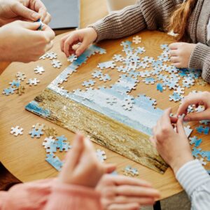 Puzzle Play Off at the Mendham Township Library