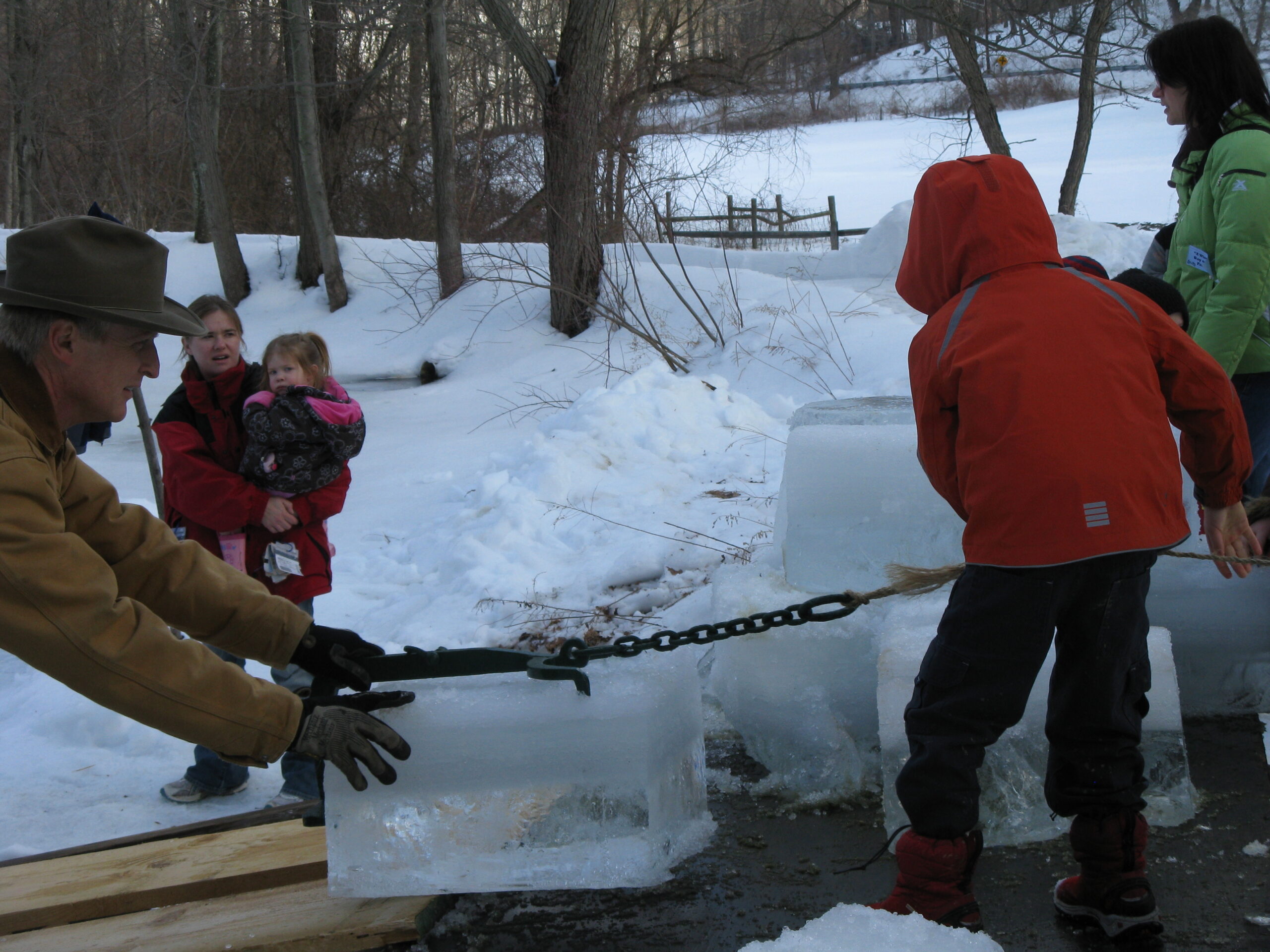 Winter's Day at Fosterfields ice harvesting photo