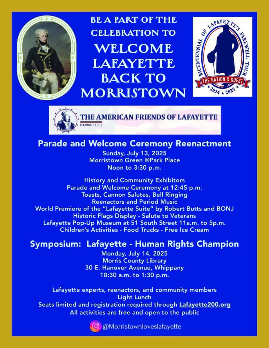 200th Anniversary Reenactment of Lafayette’s Visit to Morristown
