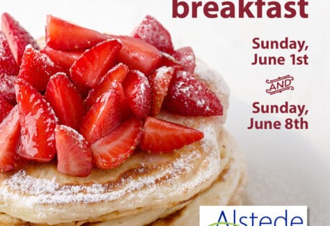 Strawberry Pancake Breakfast at Alstede Farms June 1 and June 8