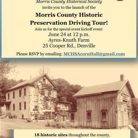 Join the Morris County Historic Preservation Driving Tour on June 24!