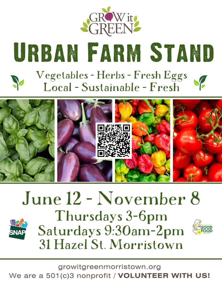 Grow It Green Morristown Urban Farm Stand flyer