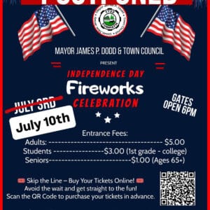 Dover Fireworks Rescheduled to July 10
