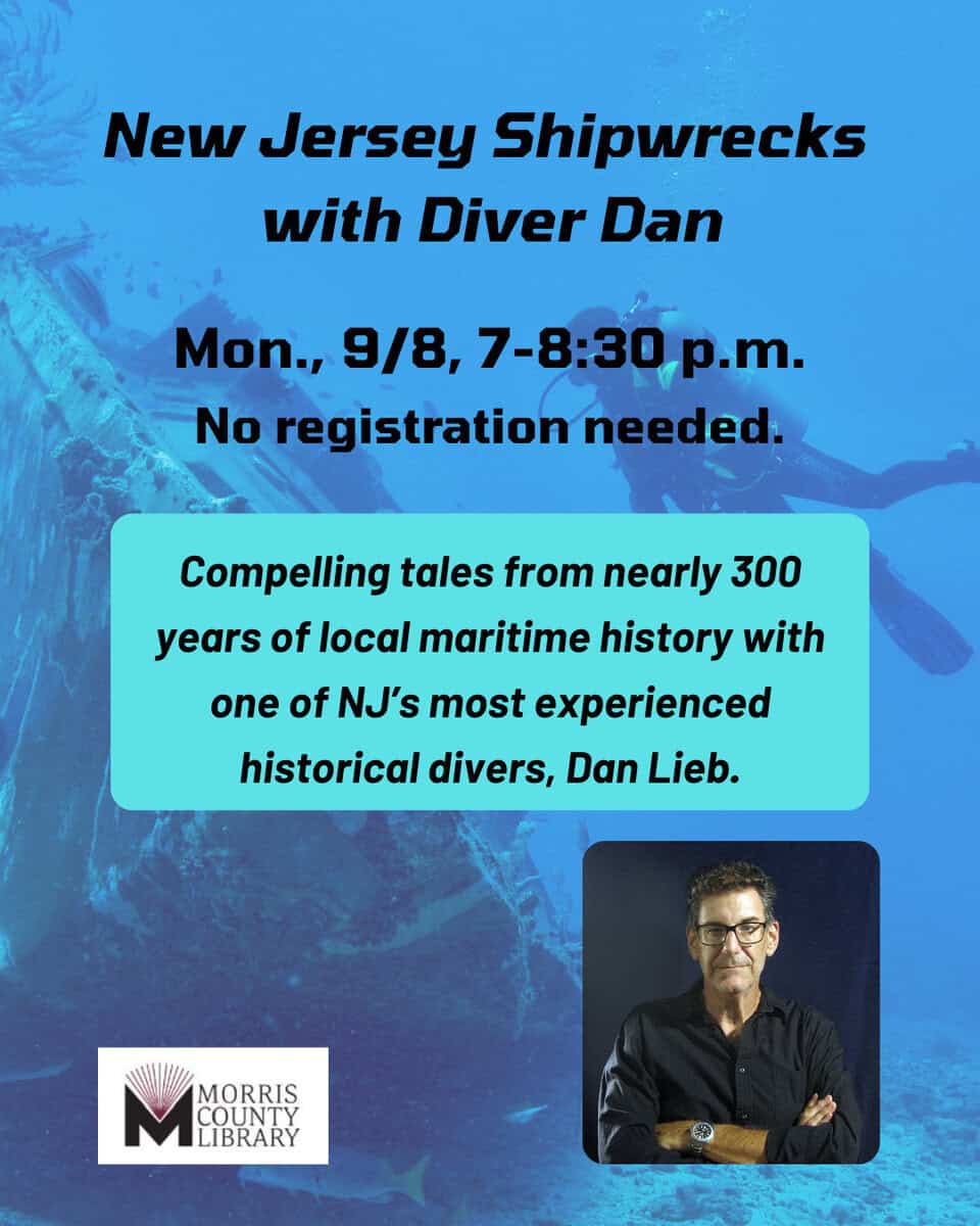 New Jersey Shipwrecks with Diver Dan flyer