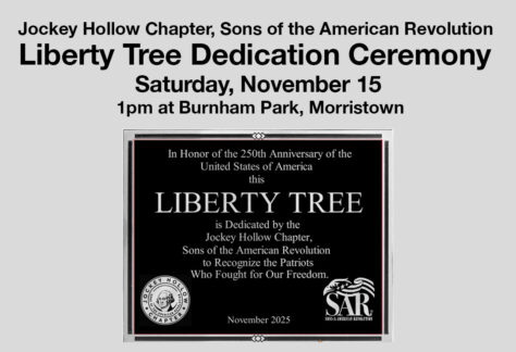 Liberty Tree Dedication Ceremony Morristown flyer