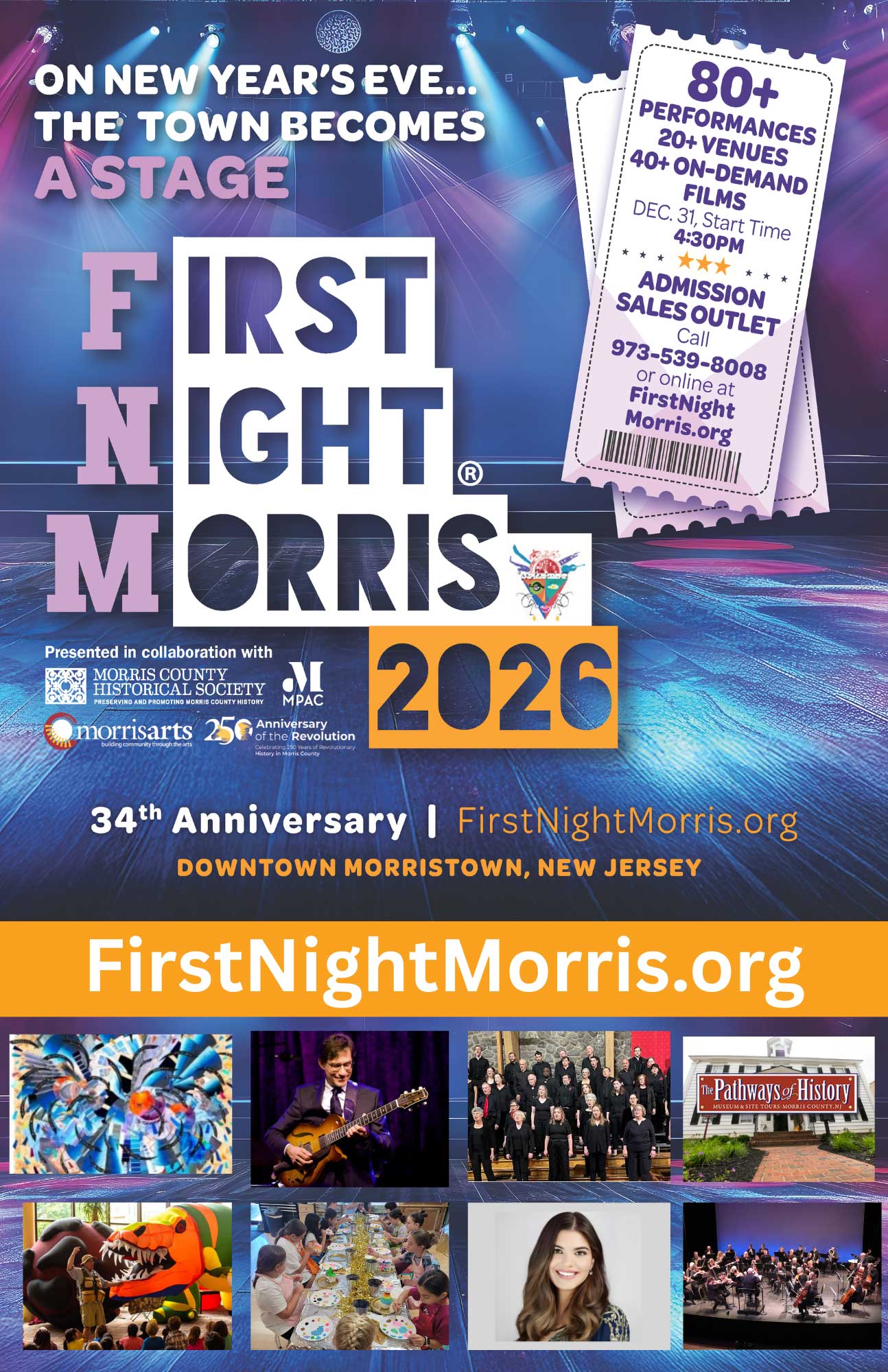 First Night Morris County 2026 poster