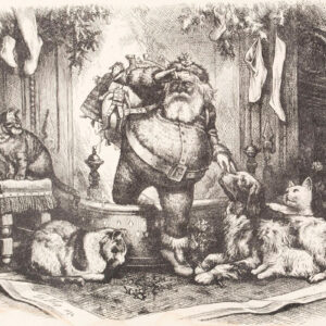 Macculloch Hall Christmas - The Coming of Santa Claus - Nast drawing