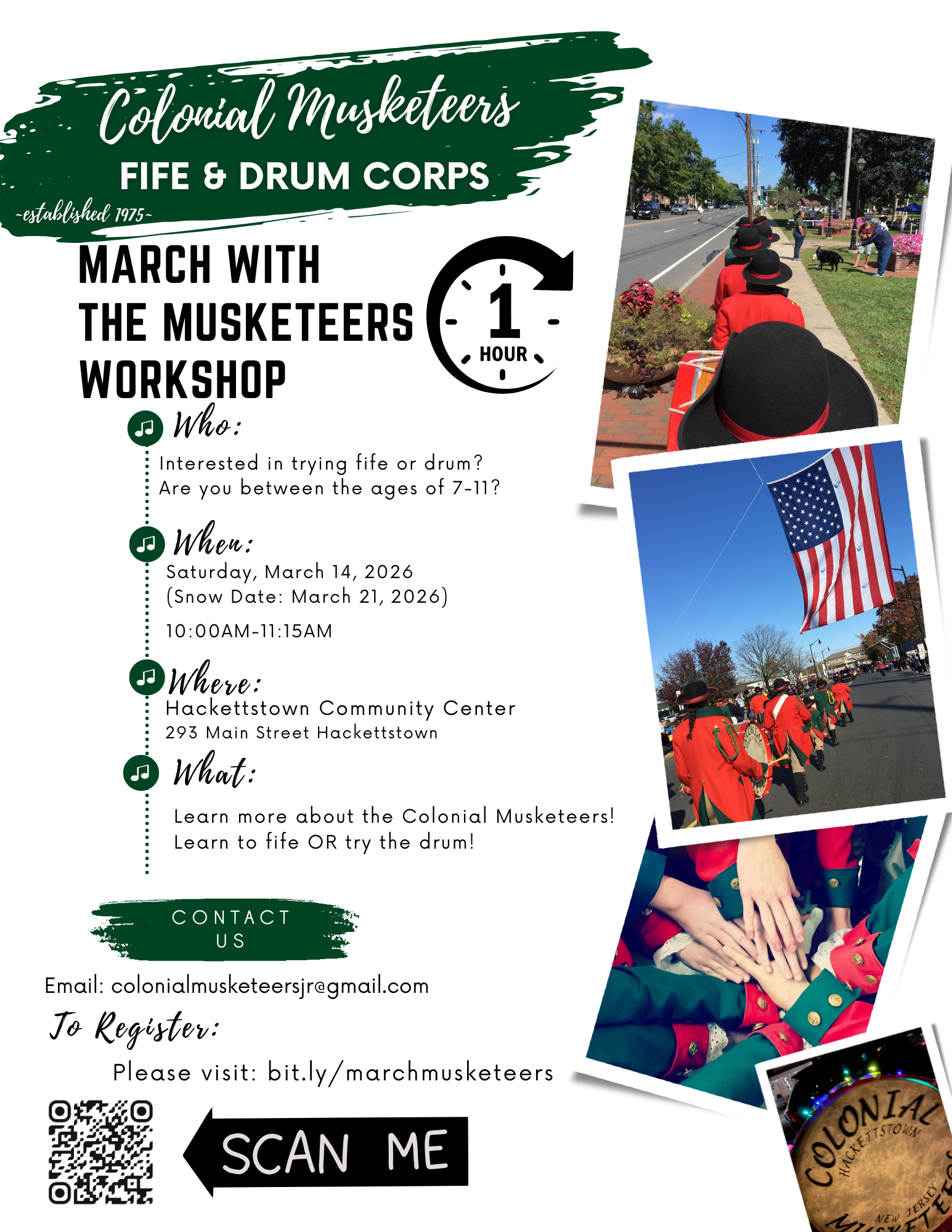 Colonial Musketeers Children's Workshop