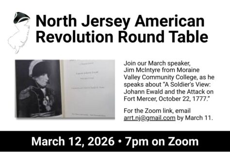 North Jersey American Revolutionary War Round Table March speaker event