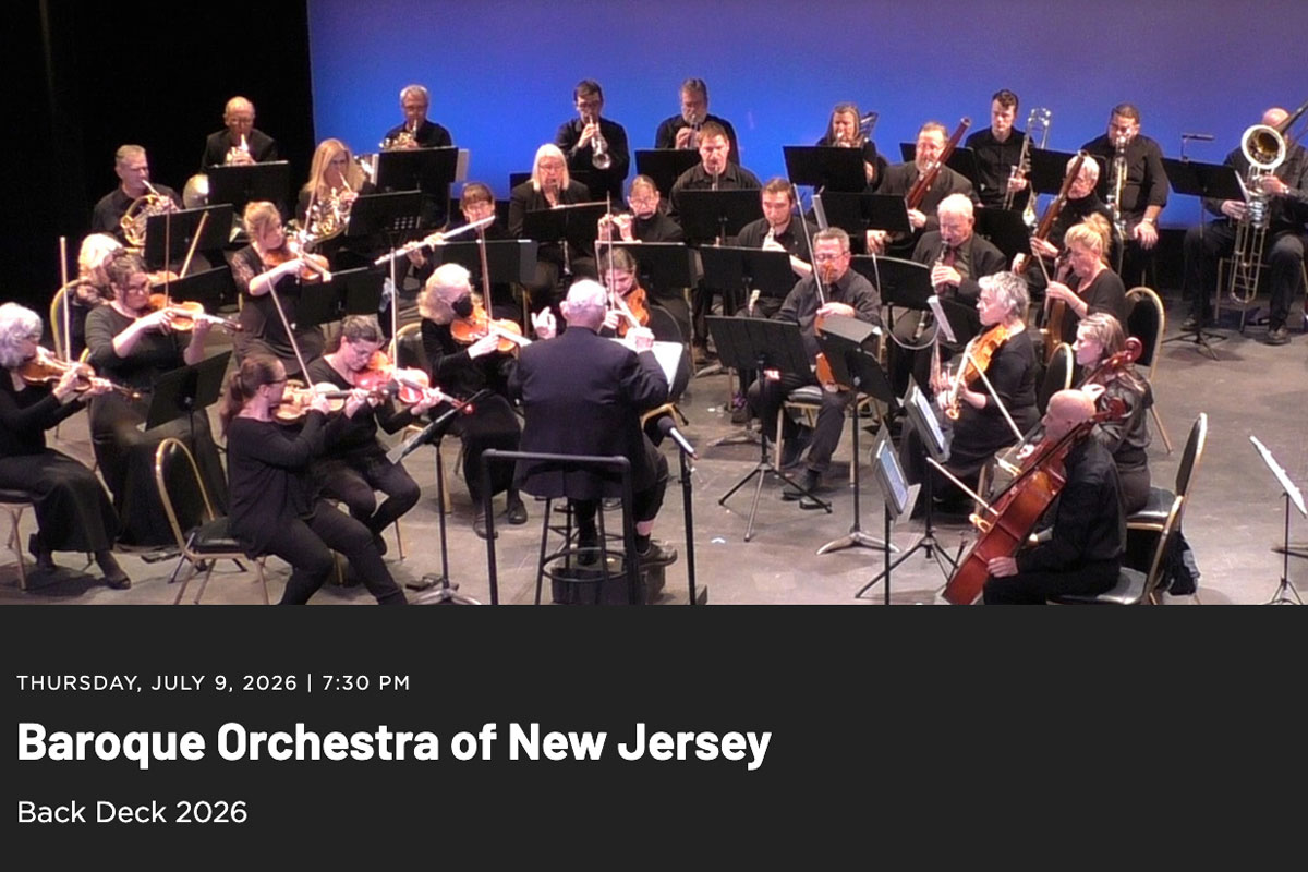The Baroque Orchestra of New Jersey on the Back Deck at the Morris Museum
