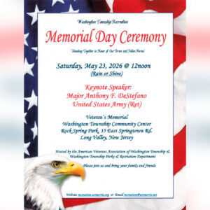 2026 Washington Township Annual Memorial Day Ceremony