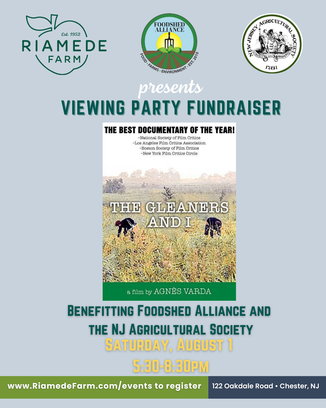 Viewing Party Fundraiser: The Gleaners and I
