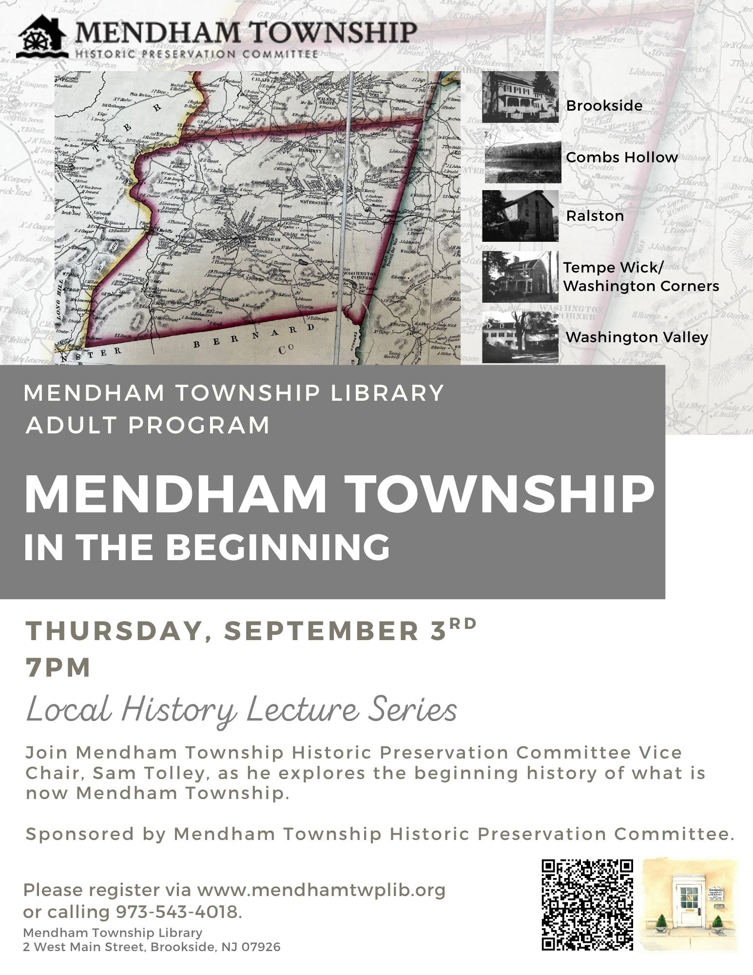 Local History Lecture Series: In the Beginning