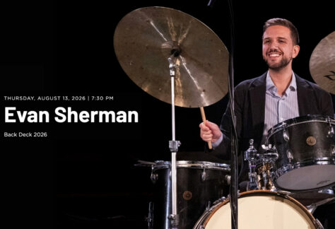 Evan Sherman on the Back Deck at the Morris Museum