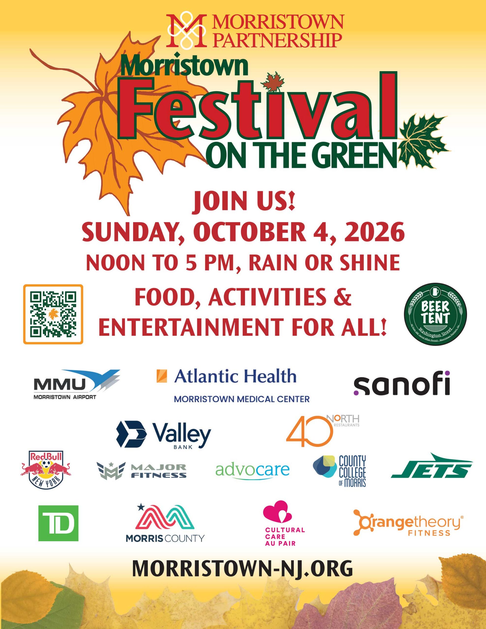 Morristown Festival on the Green October 4 New Date